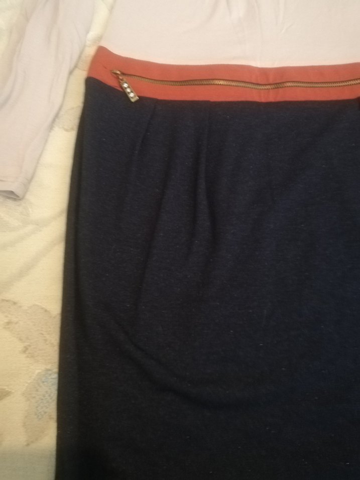 Pembe Kemerli Midi Hamile Eteği - Görsel 3