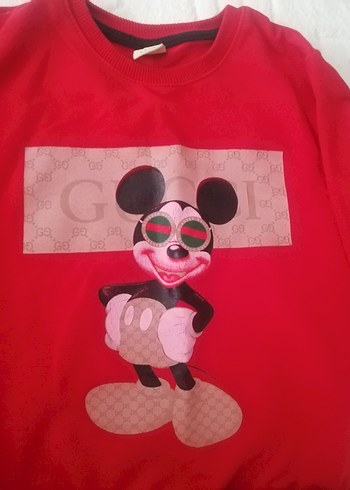 Diğer Kızlar için Renkli Kırmızı Sweatshirt ve Eşofman Takımı