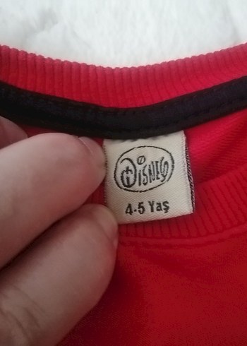 5 Yaş Beden Kızlar için Renkli Kırmızı Sweatshirt ve Eşofman Takımı