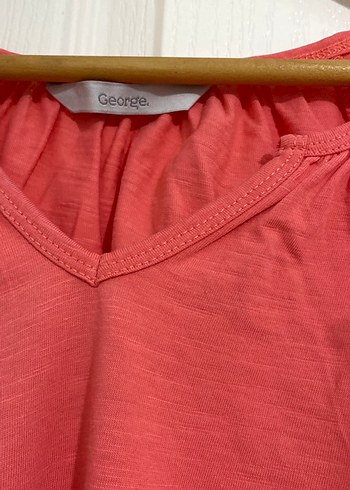 Kırmızı V Yakalı Dantel Detaylı Bohem Bluz - Görsel 3