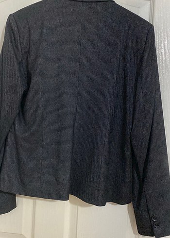 Gri Düğmeli Kadın Blazer Ceket - Görsel 4