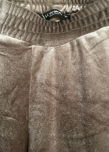 Kadın Gri Süet Salaş Midi Eşofman - Görsel 2