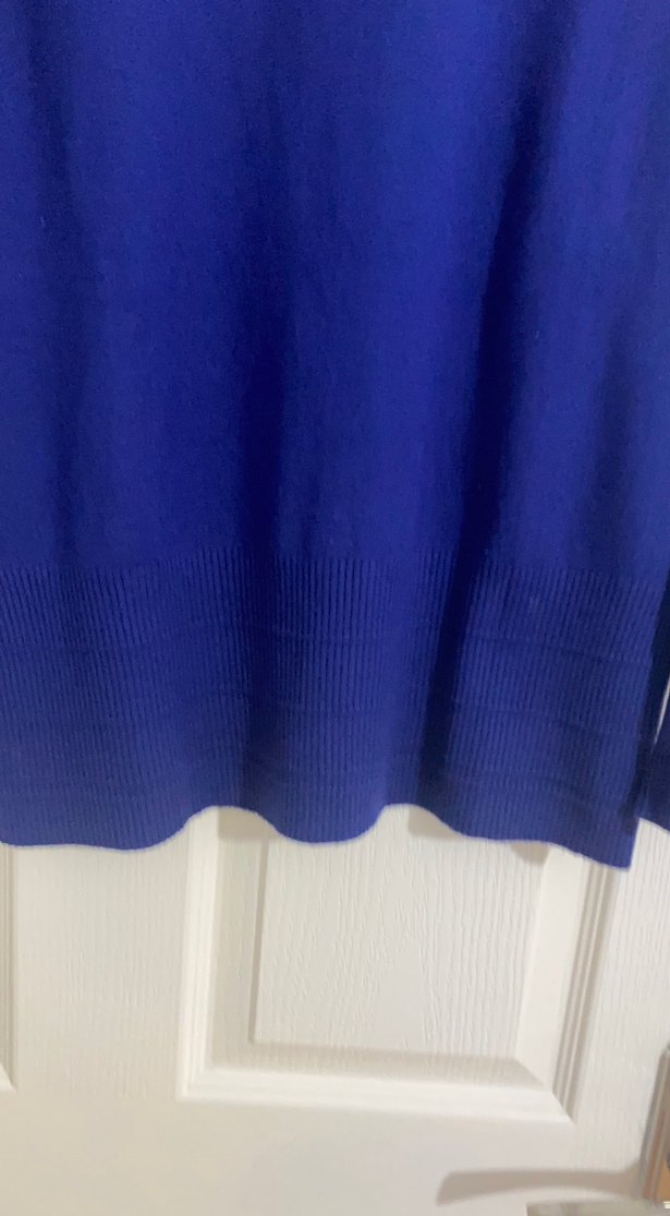 Mavi Düğmeli Kadın Triko Kazak - Görsel 2