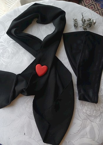 Siyah Uzun boyun askısı ve namaz bandı takımı - Görsel 2