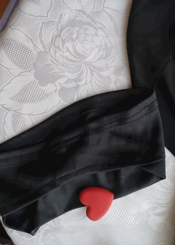 Siyah Uzun boyun askısı ve namaz bandı takımı - Görsel 3