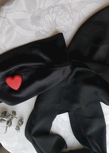 Siyah Uzun boyun askısı ve namaz bandı takımı - Görsel 4