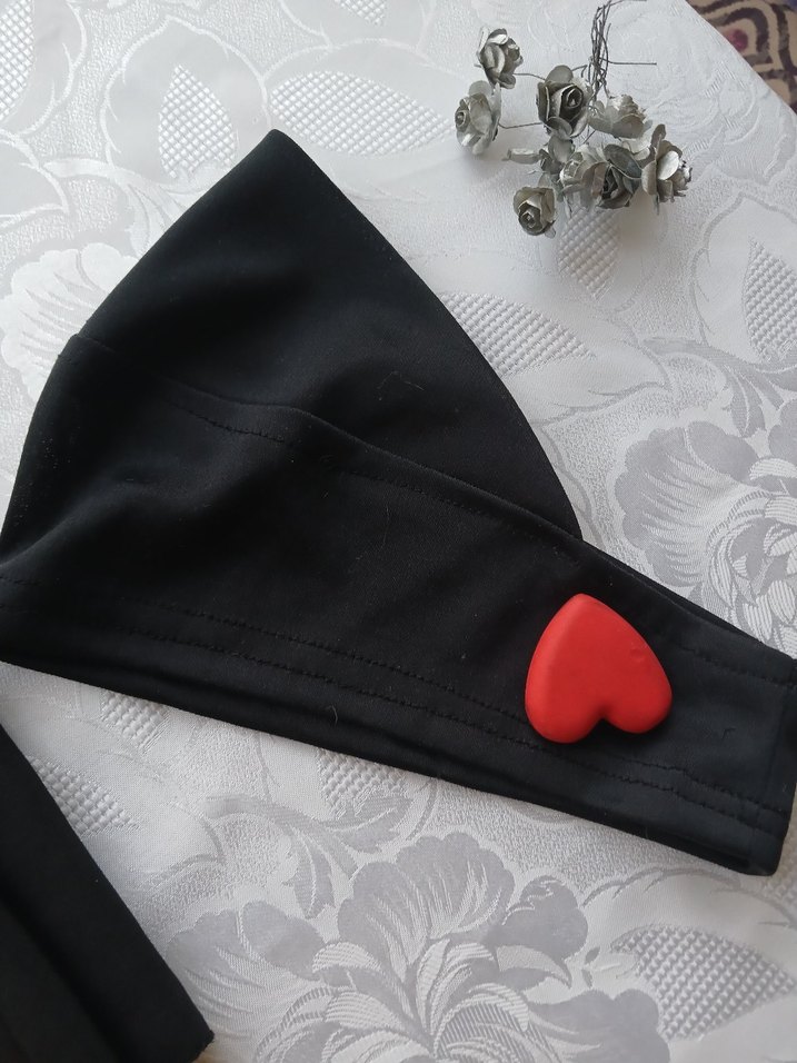 Siyah Uzun boyun askısı ve namaz bandı takımı - Görsel 5