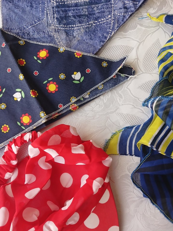 Renkli Puantiyeli genç kız şapkası, Karadeniz boncuklu bandana - Görsel 3