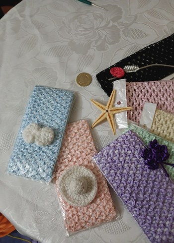 Nakışlı Renkli Örgü Kız , kadın Aksesuarları sac bandı - Görsel 2