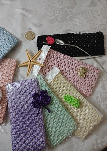 Nakışlı Renkli Örgü Kız , kadın Aksesuarları sac bandı - Görsel 3