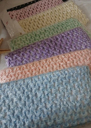 Nakışlı Renkli Örgü Kız , kadın Aksesuarları sac bandı - Görsel 4