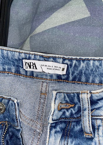 Mavi Bağlamalı Midi Boy Kadın Kot Pantolon - Görsel 6