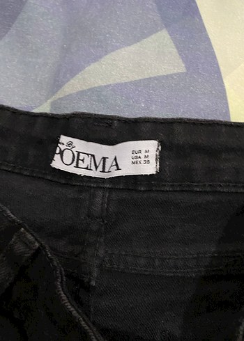 Siyah Bol Kesim Midi Boy Kot Pantolon - Görsel 5