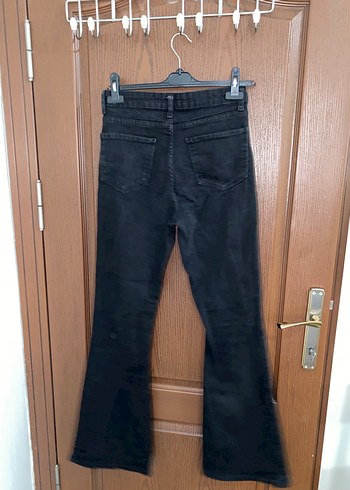 Siyah Bol Kesim Midi Boy Kot Pantolon - Görsel 4