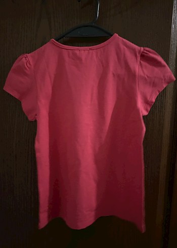 Kız Çocuk Koyu Kırmızı Baskılı Tişört - Görsel 3