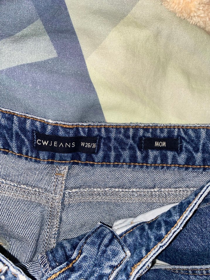 Kadın Mavi Bol Kesim Midi Kot Pantolon - Görsel 3