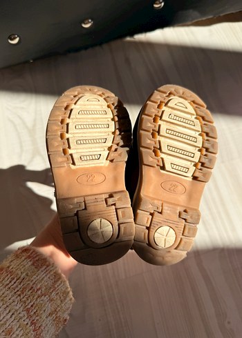 Bordo Kürklü Kız Bebek İlk Adım Ayakkabısı - Görsel 6