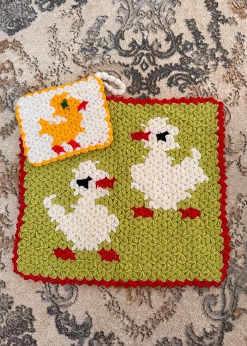 Renkli El Örgüsü Banyo Süngeri - Görsel 8