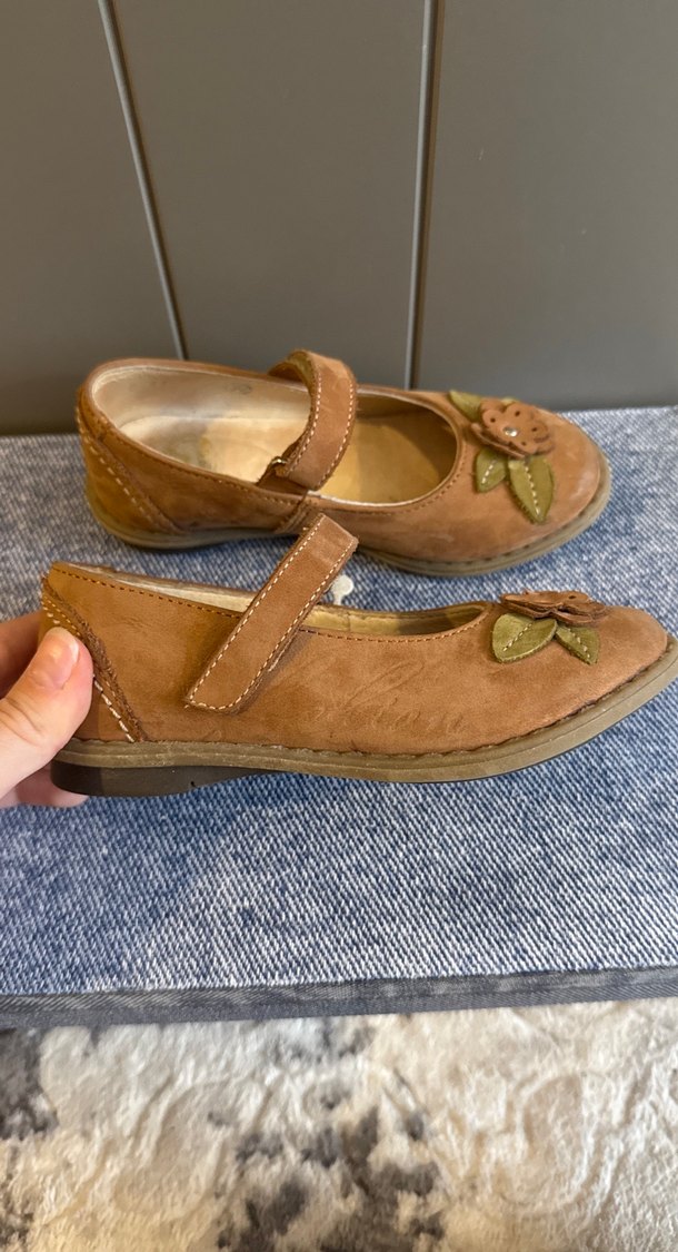 Kız Çocuk Kahverengi Süet Babet - Görsel 2