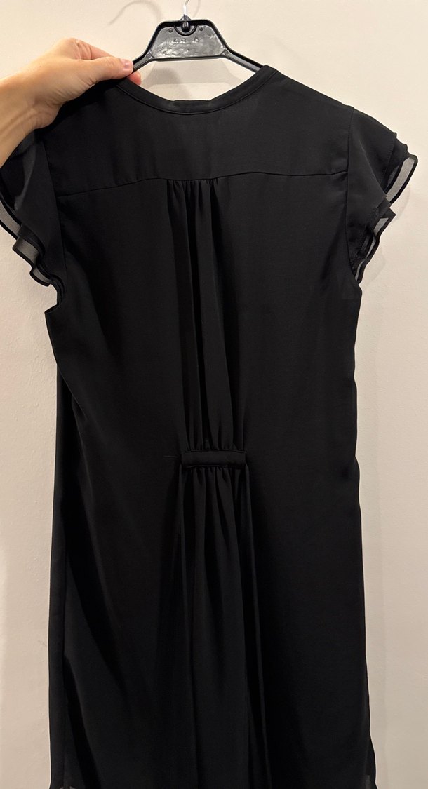 Piliseli Siyah V Yakalı Hamile Bluzu - Görsel 2