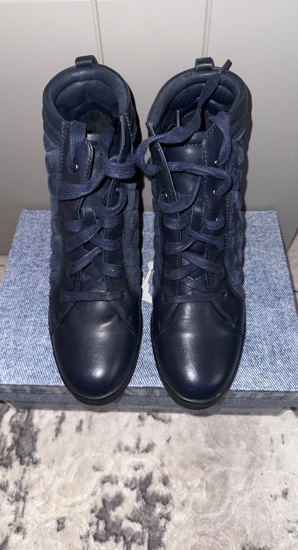 Lacivert Topuklu kadın sneakers - Görsel 2