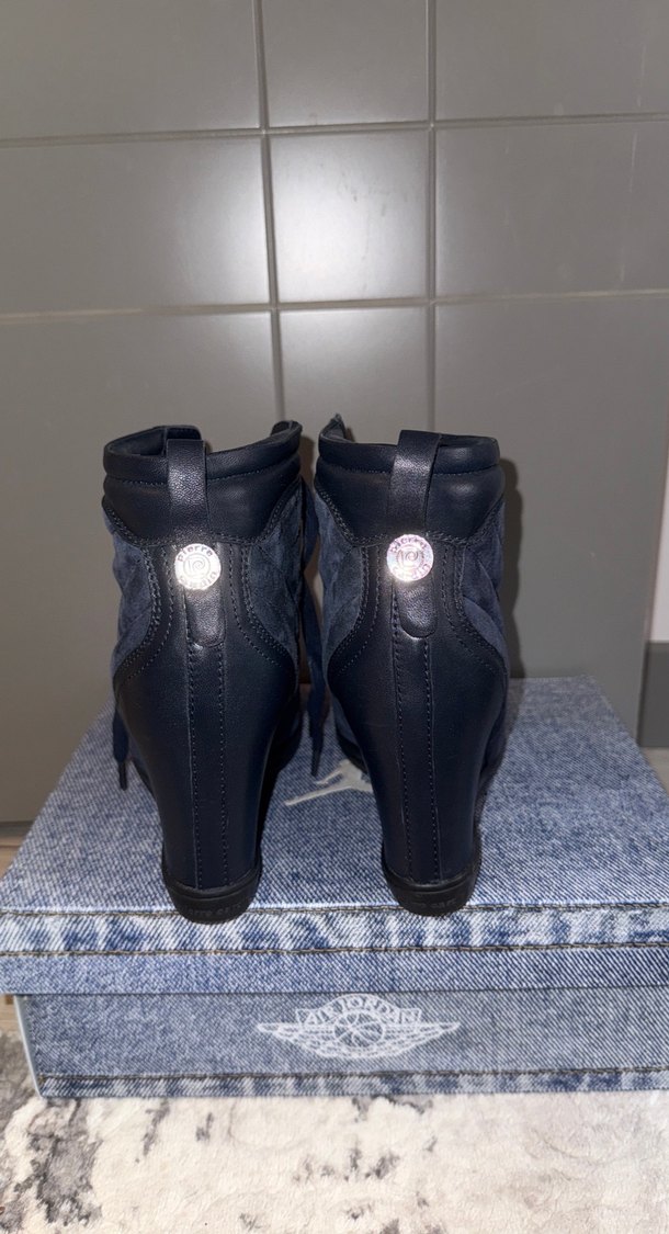 Lacivert Topuklu kadın sneakers - Görsel 3