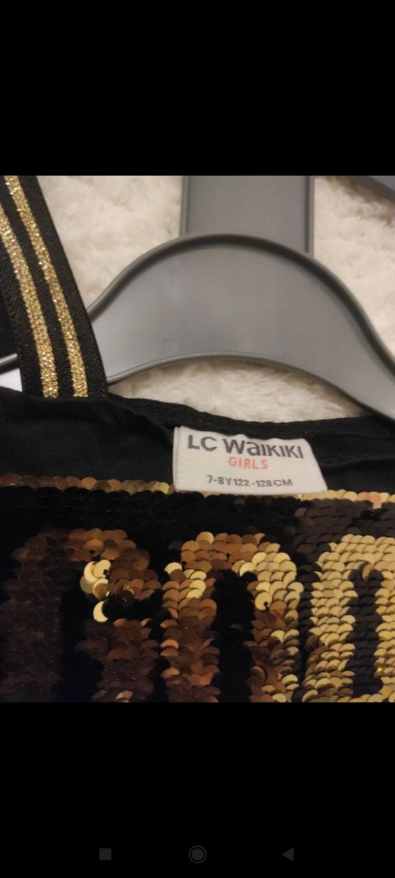 Kız Çocuk Payetli Straplez Rock Tişört - Görsel 4