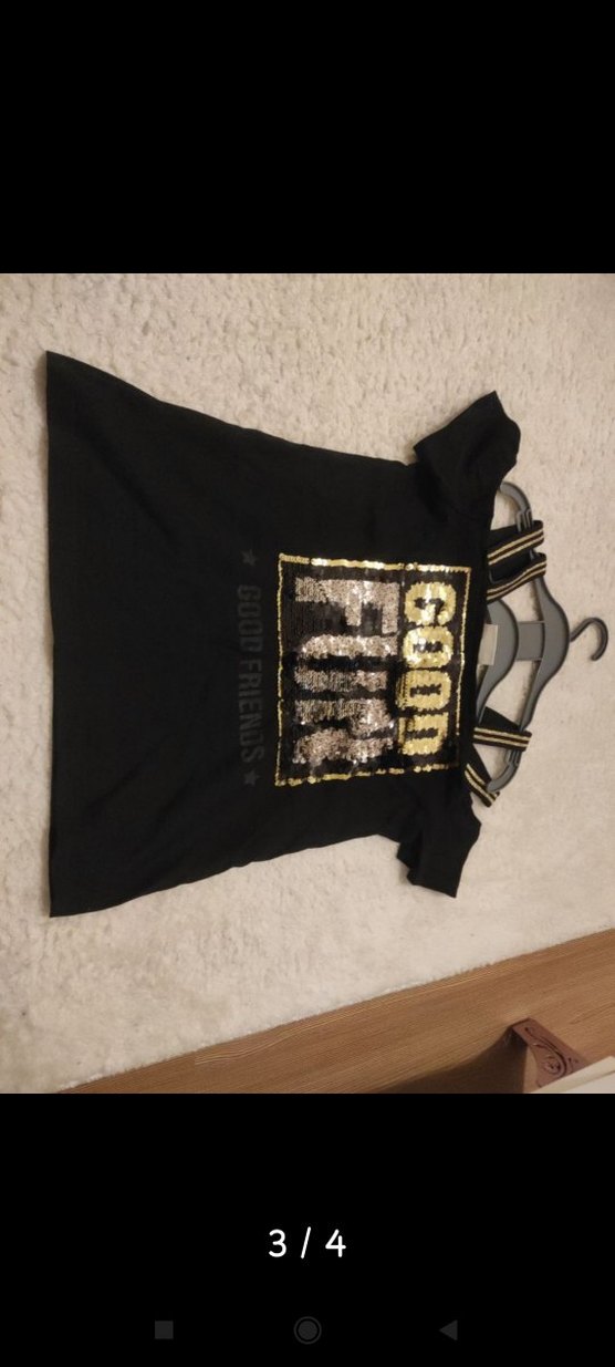 Kız Çocuk Payetli Straplez Rock Tişört - Görsel 3