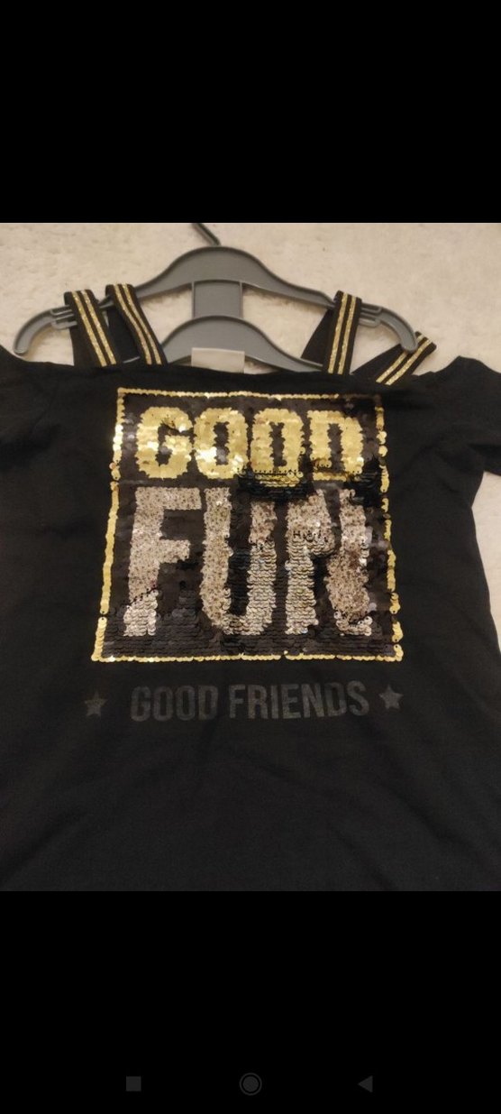 Kız Çocuk Payetli Straplez Rock Tişört - Görsel 2