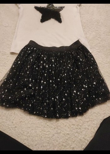 LCW pırıltılı etek ve t-shirt takımı - Görsel 3