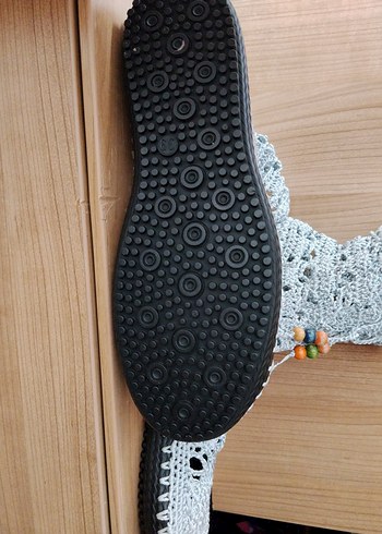 Gri Örgü Kadın Bohem Bot - Görsel 3