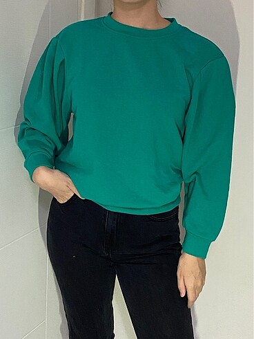 Balon kol sweatshirt