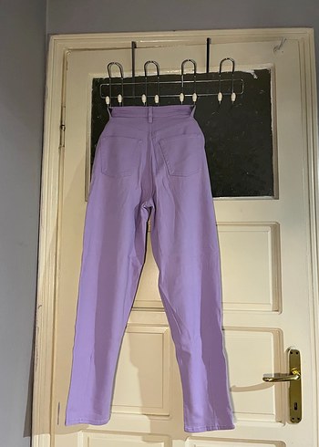 Mor kadın kot pantolon - Görsel 2
