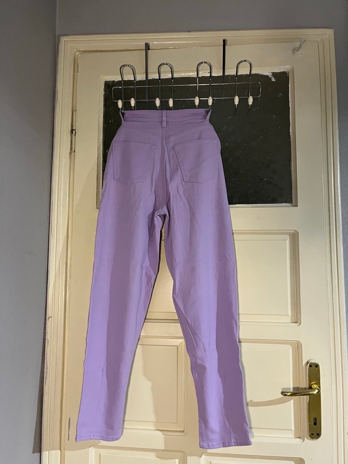 Mor kadın kot pantolon - Görsel 2