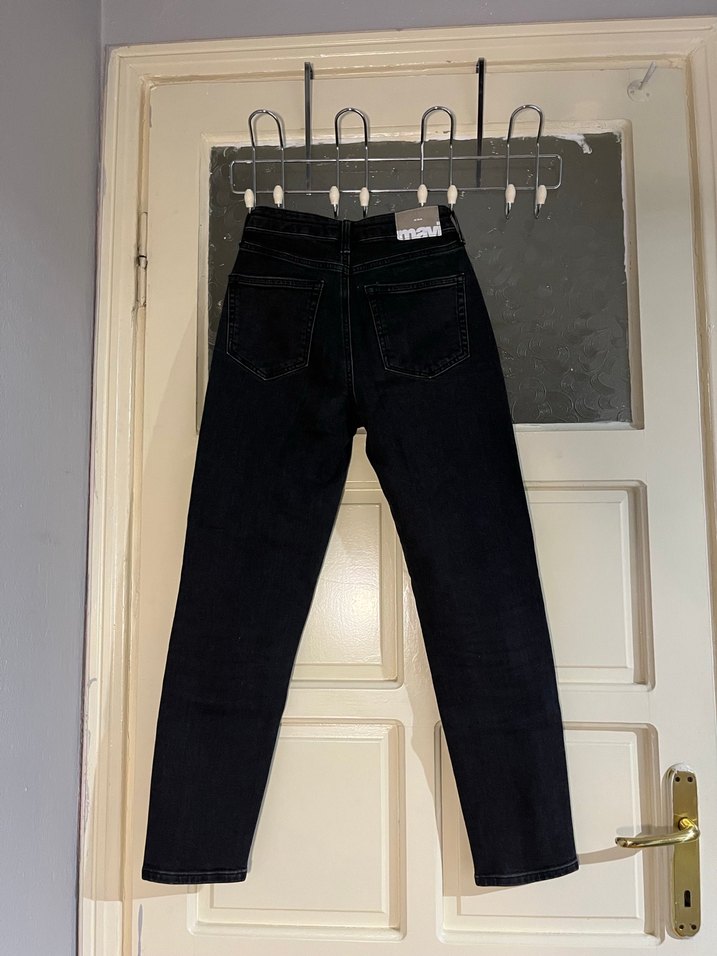 Kadın Siyah Mom Jean - Görsel 2