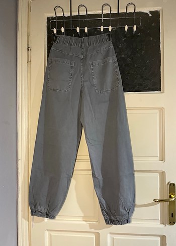 Kadın Gri Bol Kesim Pantolon - Görsel 2