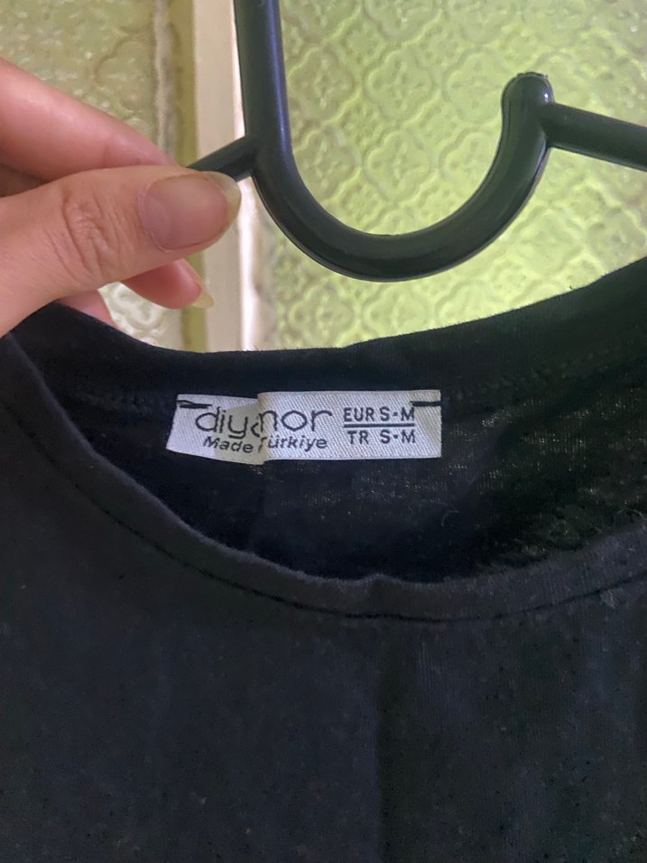 Siyah Kolsuz Hamile Tişörtü Midi Boy - Görsel 2