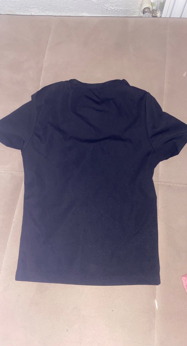 Siyah Kısa Kollu Hamile Tişörtü - Görsel 4