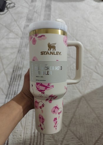 Stanley Çiçek Desenli Beyaz Termos Bardak - Görsel 6