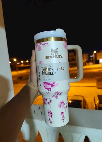 Stanley Çiçek Desenli Beyaz Termos Bardak - Görsel 8