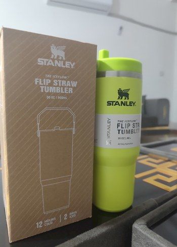 Stanley Flip Straw Termos Bardak Sarı - Görsel 4