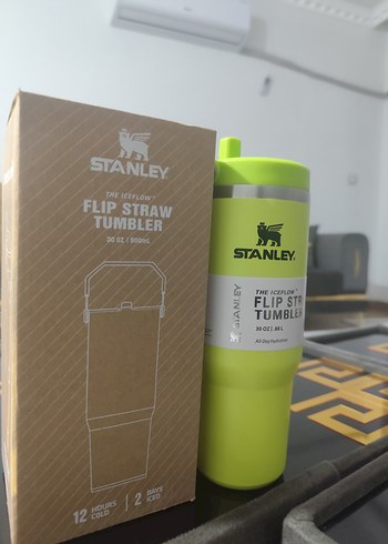 Stanley Flip Straw Termos Bardak Sarı - Görsel 3