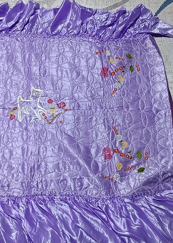 Mor Nakışlı Çocuk Battaniyesi - Görsel 2