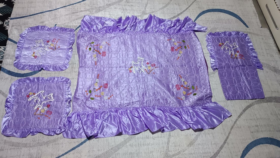 Mor Nakışlı Çocuk Battaniyesi - Görsel 5