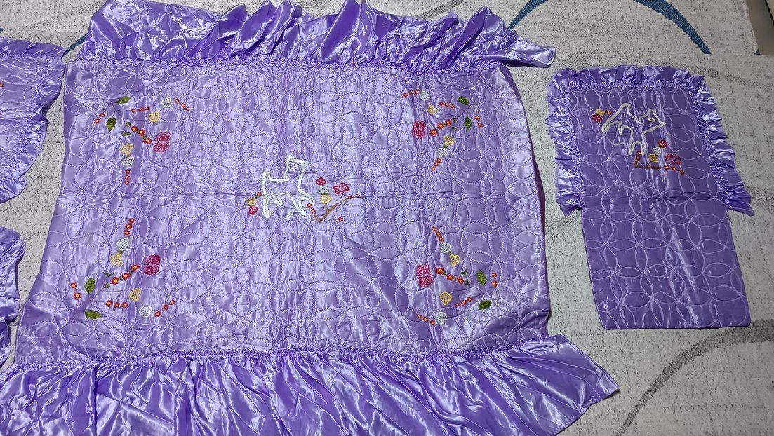 Mor Nakışlı Çocuk Battaniyesi - Görsel 2