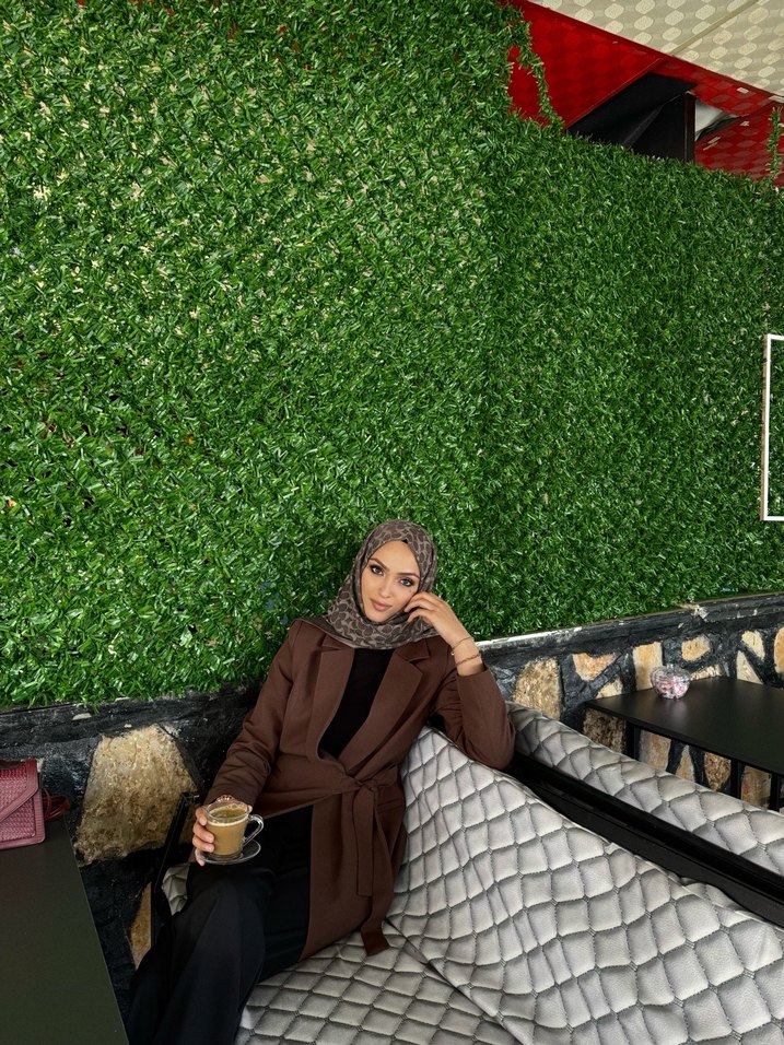 Kahverengi Uzun Kadın ceket - Görsel 2