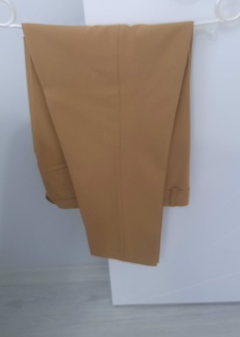 Bej Kadın Ofis Kumaş Pantolon - Görsel 3