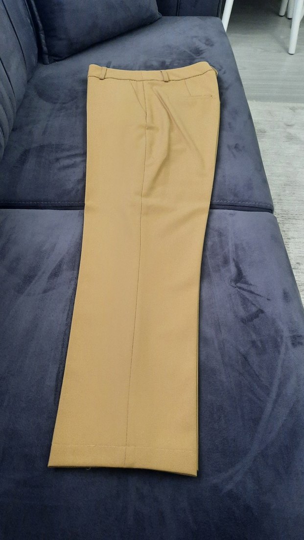 Bej Kadın Ofis Kumaş Pantolon - Görsel 2