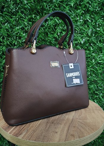 Sanmorris Kahverengi Deri Kadın Çanta - Görsel 3