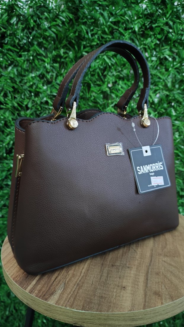 Sanmorris Kahverengi Deri Kadın Çanta - Görsel 2
